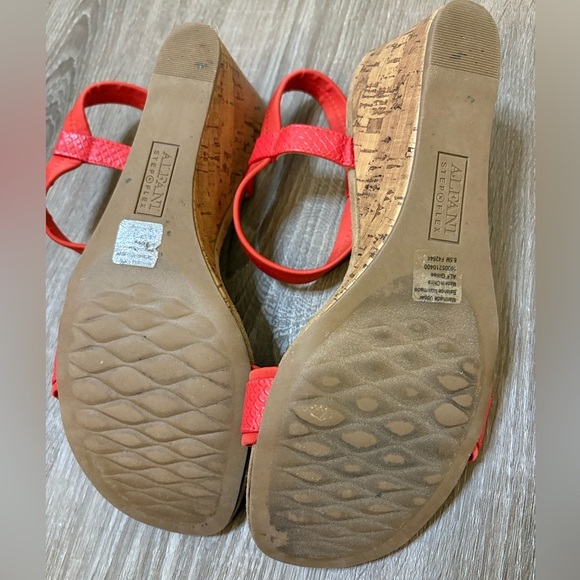 Alfani Step Flex Gillee Womens Size 8.5 Coral Cork 2.75" Wedge Sandals Boho - Picture 8 of 11